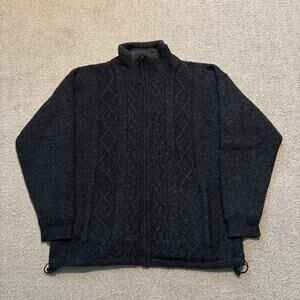 Vintage Carriagdonn 100% Wool Irish Full Zip Sweater Cardigan Jacket Men’s Sz M